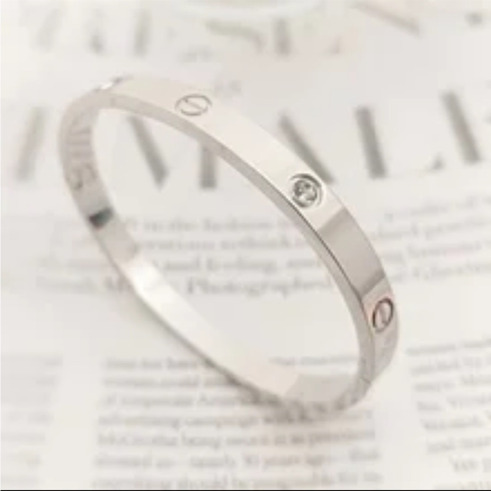 LUXURY GOLD SCREW BRACELET ZIRCONIA LOVE BANGLE BRACELET - Picture 5 of 16